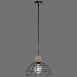 Lampes Vintages & Rétros-Luminaires Leuchten Direkt Suspension Leuchten-Direkt TARO Écru, Noir, 1 lumière