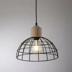 Lampes Vintages & Rétros-Luminaires Leuchten Direkt Suspension Leuchten-Direkt TARO Écru, Noir, 1 lumière