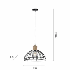 Lampes Vintages & Rétros-Luminaires Leuchten Direkt Suspension Leuchten-Direkt TARO Écru, Noir, 1 lumière