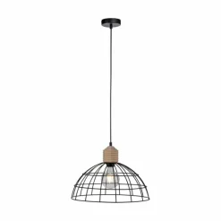 Lampes Vintages & Rétros-Luminaires Leuchten Direkt Suspension Leuchten-Direkt TARO Écru, Noir, 1 lumière