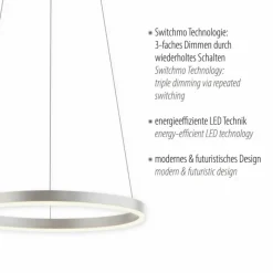 Luminaires Leuchten Direkt Suspension Leuchten-Direkt RITUS LED Aluminium, 1 lumière* Éclairage Led