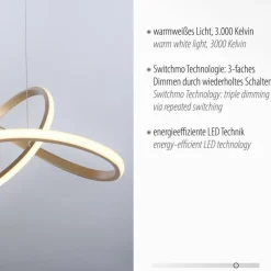 Luminaires Leuchten Direkt Suspension Leuchten-Direkt MARIA LED Laiton, 1 lumière* Éclairage Led