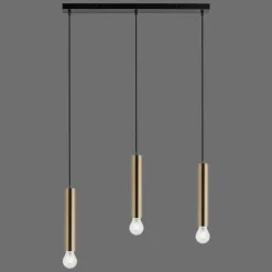Lampes Dorées-Luminaires Leuchten Direkt Suspension Leuchten-Direkt BRUNA Noir, 3 lumières
