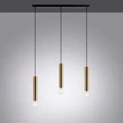 Lampes Dorées-Luminaires Leuchten Direkt Suspension Leuchten-Direkt BRUNA Noir, 3 lumières