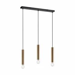 Lampes Dorées-Luminaires Leuchten Direkt Suspension Leuchten-Direkt BRUNA Noir, 3 lumières