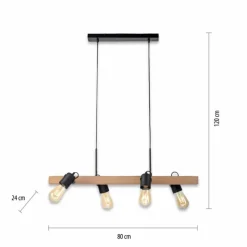 Lampes Vintages & Rétros-Luminaires Leuchten Direkt Suspension Leuchten-Direkt CANOP Écru, Noir, 4 lumières