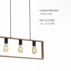 Lampes Vintages & Rétros-Luminaires Leuchten Direkt Suspension Leuchten-Direkt FRANKY Noir, 3 lumières