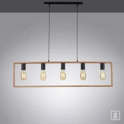 Lampes Vintages & Rétros-Luminaires Leuchten Direkt Suspension Leuchten-Direkt FRANKY Noir, 5 lumières
