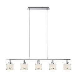 Lampes En Tissu-Luminaires Leuchten Direkt Suspension Leuchten-Direkt ACCOR Argenté, 5 lumières