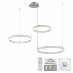 Luminaires Leuchten Direkt Suspension Leuchten-Direkt LILLUTI LED Argenté, 2 lumières, Télécommandes* Éclairage Led