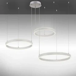 Luminaires Leuchten Direkt Suspension Leuchten-Direkt LILLUTI LED Argenté, 2 lumières, Télécommandes* Éclairage Led