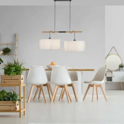 Luminaires Scandinaves-Luminaires Leuchten Direkt Suspension Leuchten-Direkt GREEN SOFIE Écru, Noir, 2 lumières