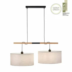 Luminaires Scandinaves-Luminaires Leuchten Direkt Suspension Leuchten-Direkt GREEN SOFIE Écru, Noir, 2 lumières