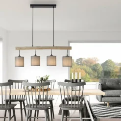 Luminaires Scandinaves-Luminaires Leuchten Direkt Suspension Leuchten-Direkt GREEN TRIBU Écru, Noir, 4 lumières