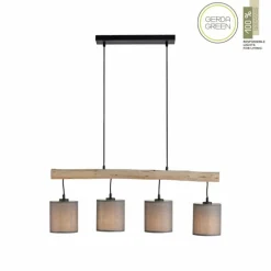 Luminaires Scandinaves-Luminaires Leuchten Direkt Suspension Leuchten-Direkt GREEN TRIBU Écru, Noir, 4 lumières