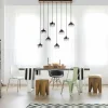 Suspension Verre Fumé-Luminaires Leuchten Direkt Suspension Leuchten-Direkt GREEN ZEA Écru, Noir, 8 lumières