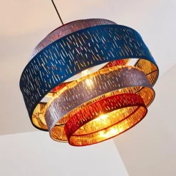 Lampes En Tissu-hofstein Suspension Liared Noir, 1 lumière