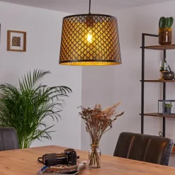 Lampes Vintages & Rétros-hofstein Suspension Libreville Noir, 1 lumière