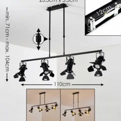 Lampes Industrielles-hofstein Suspension Lichinga Noir, 4 lumières