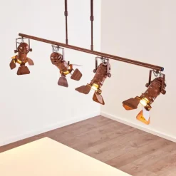 hofstein Suspension Lichinga Rouille, 4 lumières* Suspensions