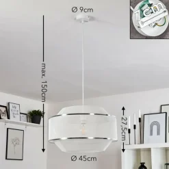 hofstein Suspension Limassol Blanc, 1 lumière