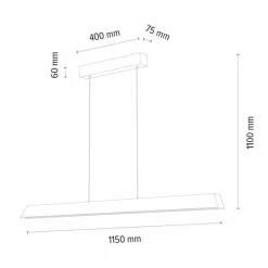 Luminaires Scandinaves-hofstein Suspension Llevallol LED Écru, Nickel mat, 3 lumières