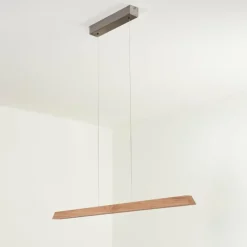 Luminaires Scandinaves-hofstein Suspension Llevallol LED Écru, Nickel mat, 3 lumières