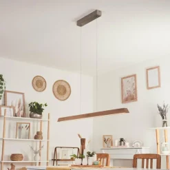 Luminaires Scandinaves-hofstein Suspension Llevallol LED Écru, Nickel mat, 3 lumières