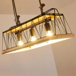 Lampes Industrielles-hofstein Suspension Logum Brun, Noir, 3 lumières