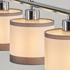 Lampes En Tissu-hofstein Suspension Lohobe Chrome, Noir, 4 lumières