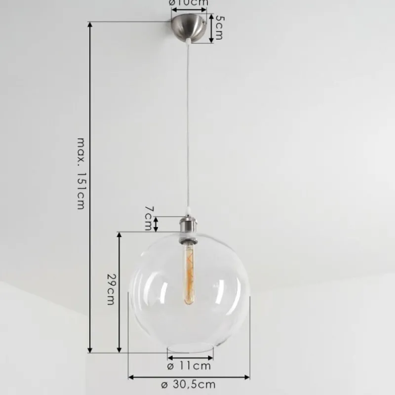 hofstein Suspension Lololo Acier inoxydable, 1 lumière