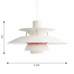 Luminaires Scandinaves-Luminaires Louis Poulsen Suspension Louis Poulsen Blanc, 1 lumière