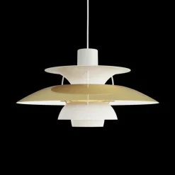 Luminaires Scandinaves-Luminaires Louis Poulsen Suspension Louis Poulsen PH 5 Mini Laiton, 1 lumière