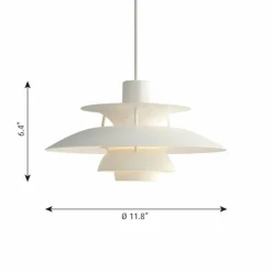 Luminaires Scandinaves-Luminaires Louis Poulsen Suspension Louis Poulsen PHÂ 5Â Mini Blanc, 1 lumière