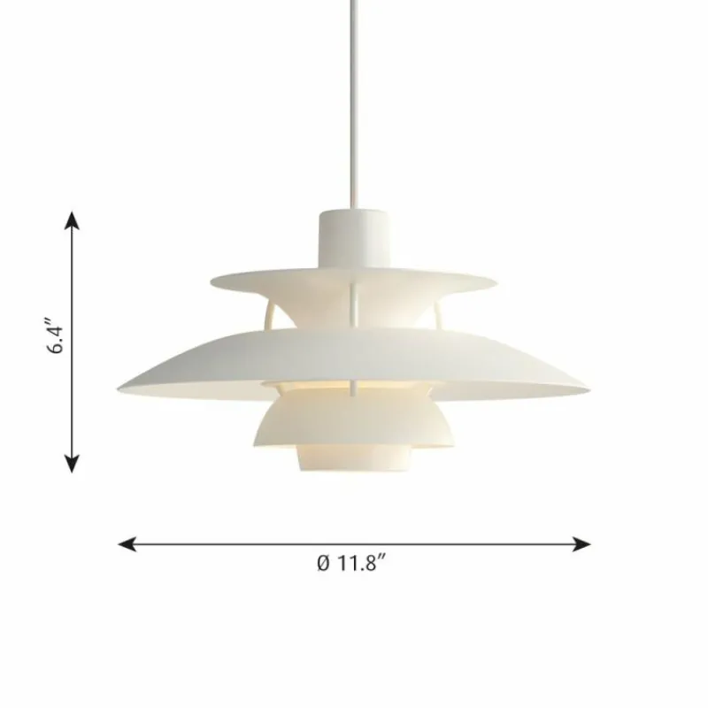 Luminaires Scandinaves-Luminaires Louis Poulsen Suspension Louis Poulsen PHÂ 5Â Mini Blanc, 1 lumière