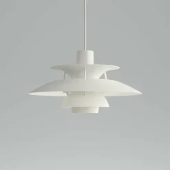 Luminaires Scandinaves-Luminaires Louis Poulsen Suspension Louis Poulsen PHÂ 5Â Mini Blanc, 1 lumière