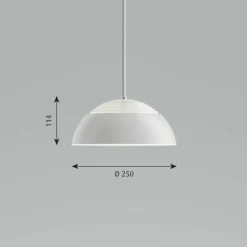 Luminaires Scandinaves-Luminaires Louis Poulsen Suspension Louis Poulsen AJÂ Royal Blanc, 1 lumière