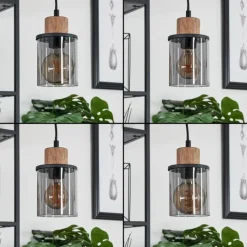 Suspension Verre Fumé-hofstein Suspension Loursin Noir, 3 lumières