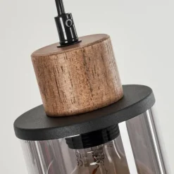 Suspension Verre Fumé-hofstein Suspension Loursin Noir, 3 lumières