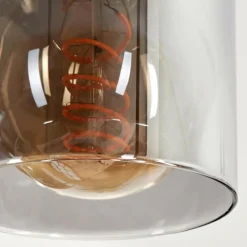 Suspension Verre Fumé-hofstein Suspension Loursin Noir, 6 lumières