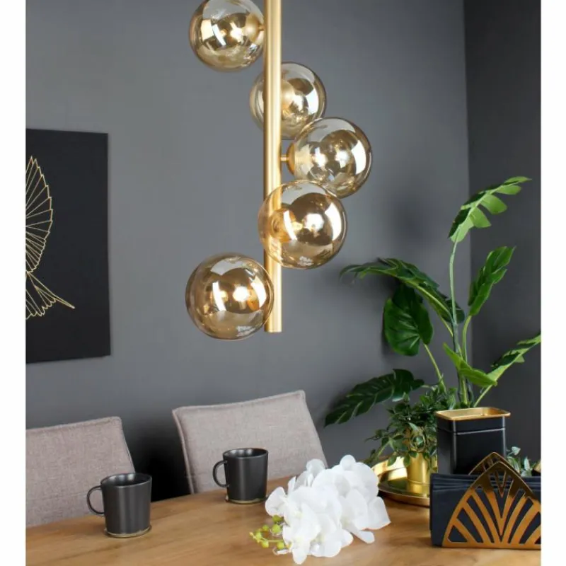 Luce Design Suspension NEPTUN Laiton, 5 lumières