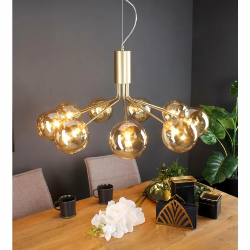 Luce Design Suspension NEPTUN Laiton, 9 lumières