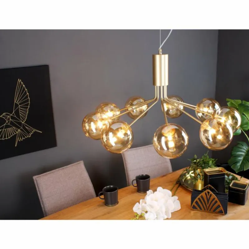 Luce Design Suspension NEPTUN Laiton, 9 lumières