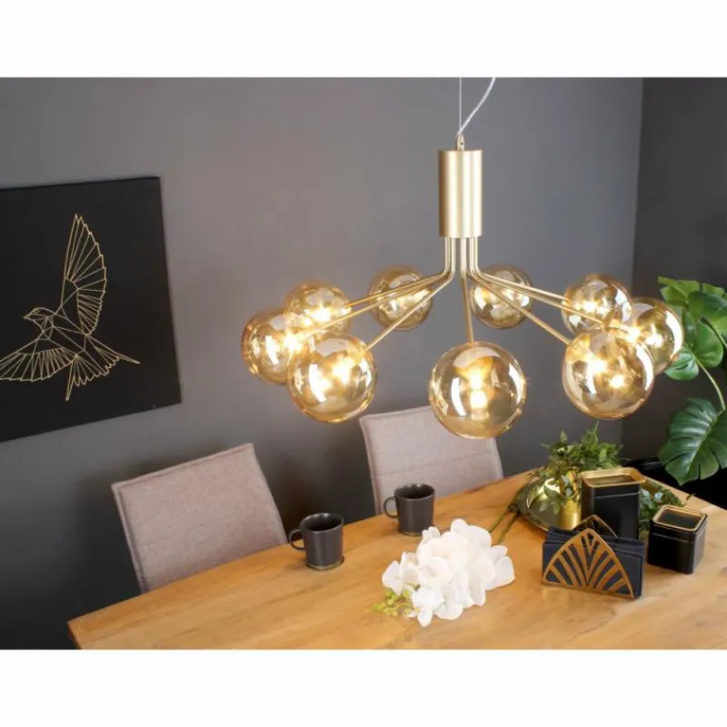 Luce Design Suspension NEPTUN Laiton, 9 lumières