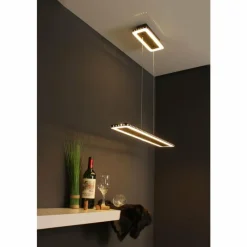 Lampes Dorées-Luce Design Suspension Solaris LED Or, Noir, 1 lumière