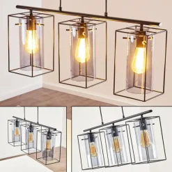 hofstein Suspension Lucea Noir, 3 lumières