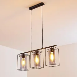 hofstein Suspension Lucea Noir, 3 lumières