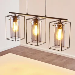 hofstein Suspension Lucea Noir, 3 lumières