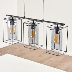 hofstein Suspension Lucea Noir, 3 lumières