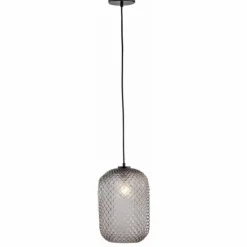 Suspension Verre Fumé-Luce Design Suspension Luce-Design ASHFORD Noir, 1 lumière